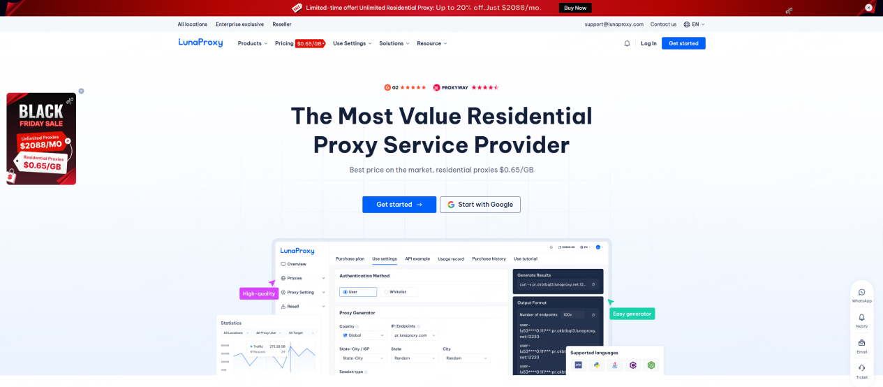 LunaProxy Review:The Best Global Proxy Service 1 1